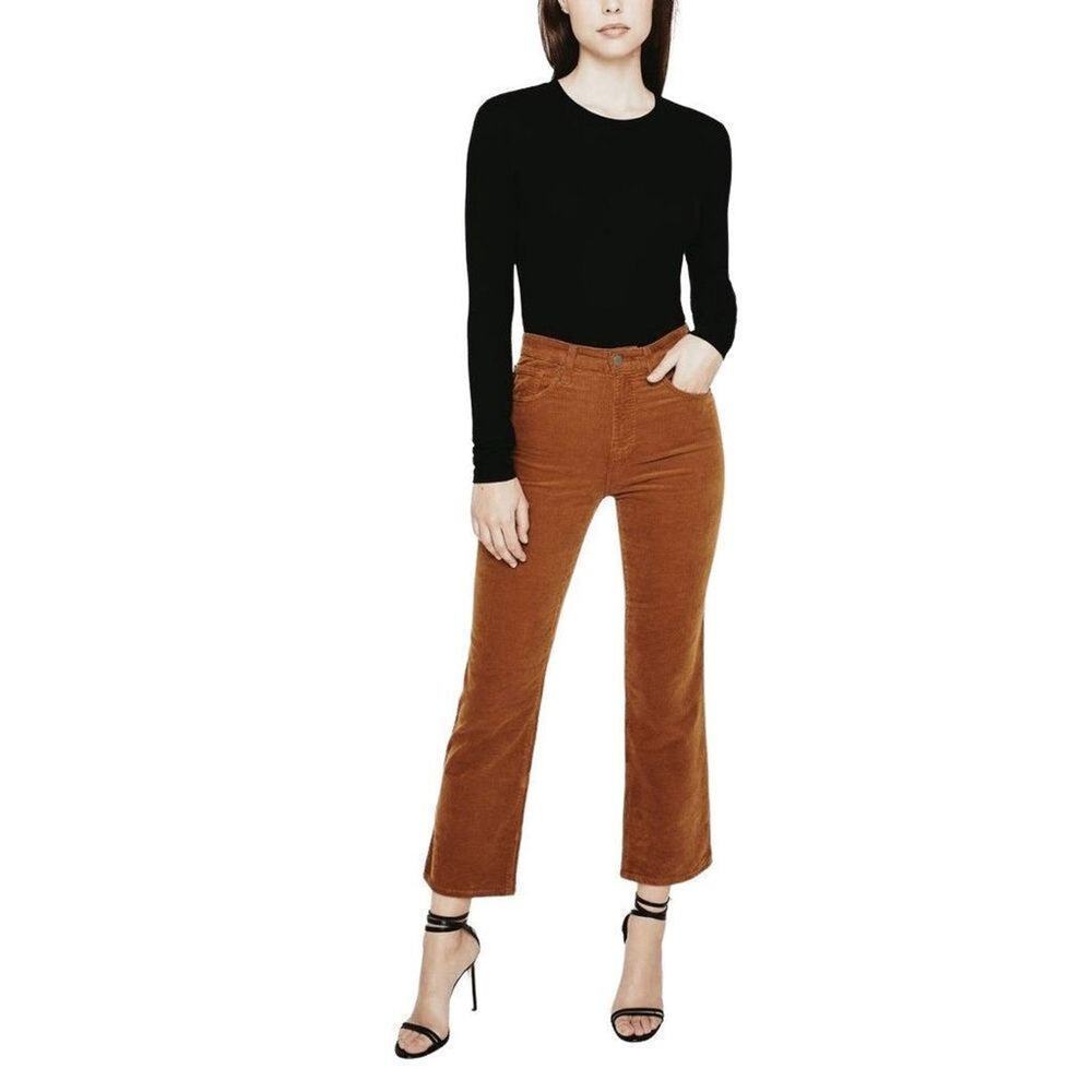 AG Adriano Goldschmied Women Rhett High Waist Corduroy Pants Brown Size 24R (0)